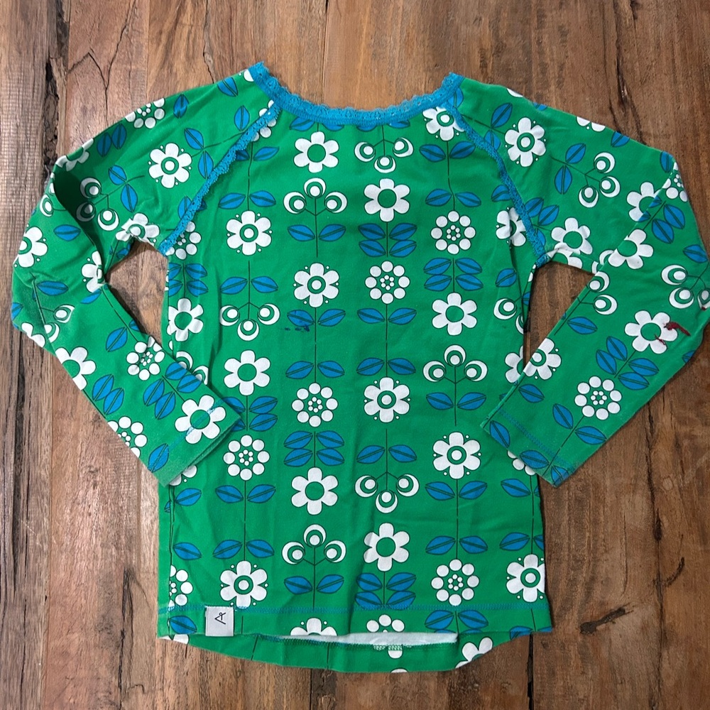 Floral Green Kids Shirt